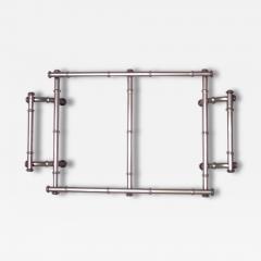 English Victorian Silver Plate Bamboo Tray - 4740354
