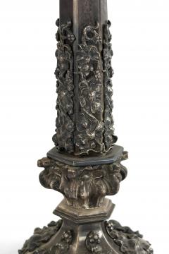 English Victorian Silver Plate Table Lamp - 1380894