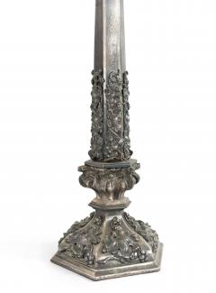 English Victorian Silver Plate Table Lamp - 1380895