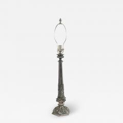 English Victorian Silver Plate Table Lamp - 1394741