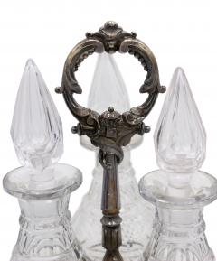 English Victorian Silver Plate Tantalus Set - 4322458