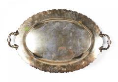 English Victorian Silver Plate Tray - 4322424