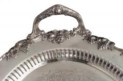 English Victorian Silver Plate Tray - 4322430