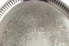 English Victorian Silver Plate Tray - 4322431