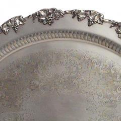English Victorian Silver Plate Tray - 4322433