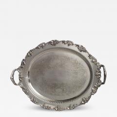 English Victorian Silver Plate Tray - 4332373