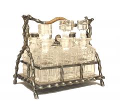 English Victorian Silver Plate and Crystal Cruet Set - 4710679