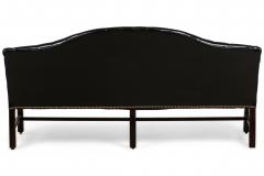 English Victorian Style Black Tufted Camelback Sofa - 4659245