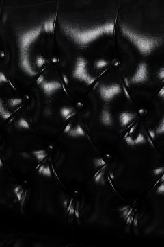 English Victorian Style Black Tufted Camelback Sofa - 4659247