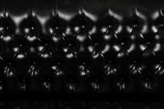 English Victorian Style Black Tufted Camelback Sofa - 4659249
