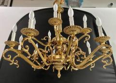 English Victorian Style Brass Chandelier 15 Arms - 3343750