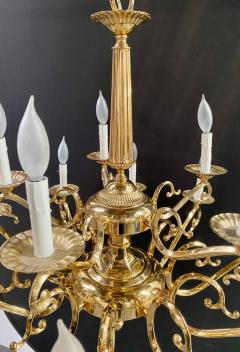 English Victorian Style Brass Chandelier 15 Arms - 3343752