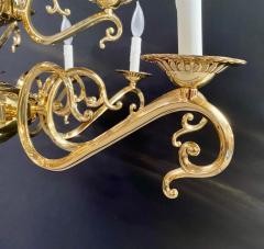 English Victorian Style Brass Chandelier 15 Arms - 3343755