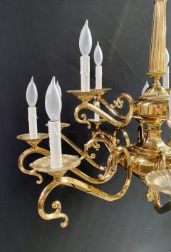 English Victorian Style Brass Chandelier 15 Arms - 3343758