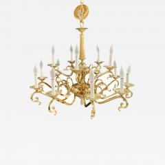 English Victorian Style Brass Chandelier 15 Arms - 3343762