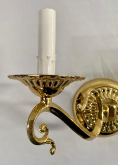 English Victorian Style Brass Sconce a Pair - 3350887