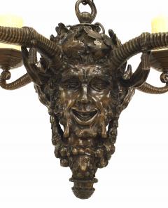 English Victorian Style Chandelier of Mythological Head Form - 737684