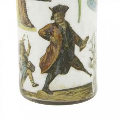 English Victorian Style Glass Bottle With Decals - 4198684