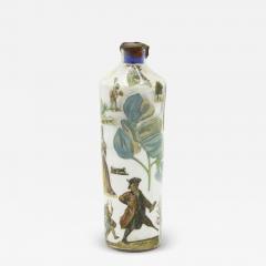 English Victorian Style Glass Bottle With Decals - 4260599