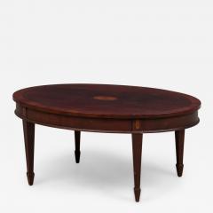 English Victorian Style Oval Coffee Table - 4689795