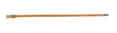 English Victorian Style Wood and Bronze Cane with Hand - 4670599