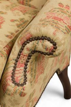 English Victorian Tan Wing Chair - 4665606
