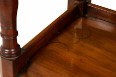 English Victorian Turned Leg Three Shelf Small Wooden Etagere Display Shelf - 2797947