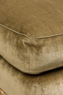English Victorian Velvet Green Footstool - 4671927