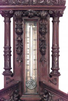 English Victorian Walnut Wall Barometer - 4635089