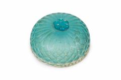 English Victorian Webb Style Blue Glass Vase with Lid - 4665089