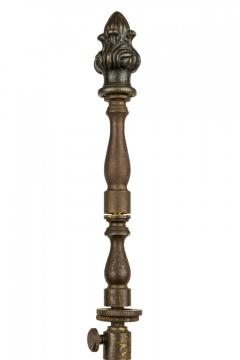 English Victorian style Floral Motif Ceramic and Brass Urn Form Table Lamp - 4670223