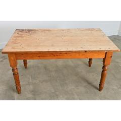 English Vintage Pine Dining Table - 4632762
