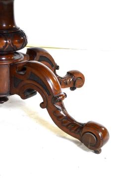 English Walnut and Burl Walnut Dining Table Single pedestal England C A 1850 - 4748922