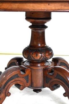 English Walnut and Burl Walnut Dining Table Single pedestal England C A 1850 - 4748925