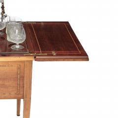 English Walnut and Mahogany Drinks Cabinet With Fitted Tantalus Bar Circa 1920 - 4796507