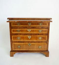 English Walnut and Satinwood Inlaid Petite Chest or Bachelors Chest circa 1715 - 3194455