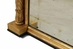 English William IV Large Carved Giltwood Over Mantel Wall Mirror - 1571824