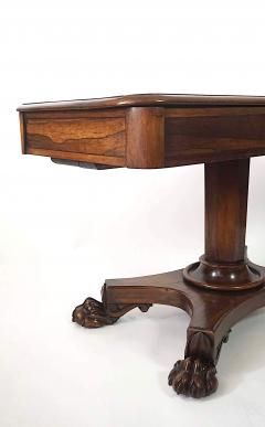 English William IV Neoclassical Rosewood Pedestal Form Library Table circa 1835 - 4494677