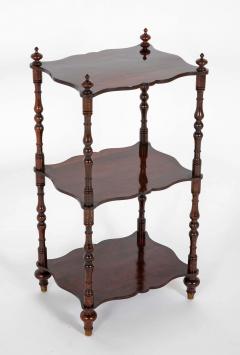 English William IV Solid Rosewood Three Tier Etagere - 4126721