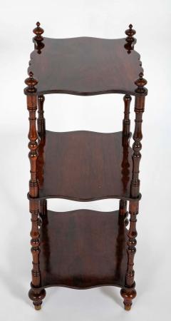 English William IV Solid Rosewood Three Tier Etagere - 4126734