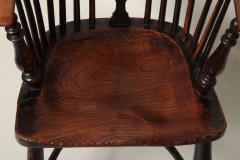 English Yew Wood Hoop Back Windsor Armchair - 627287