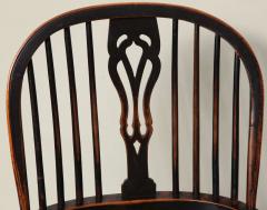 English Yew Wood Hoop Back Windsor Armchair - 627288