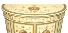 English circa 1880 Adam Style Demilune Shaped Cabinet - 739871