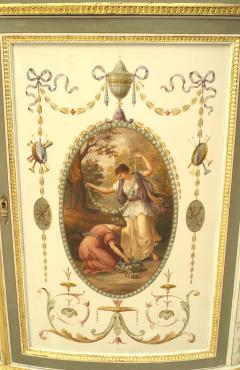 English circa 1880 Adam Style Demilune Shaped Cabinet - 739875