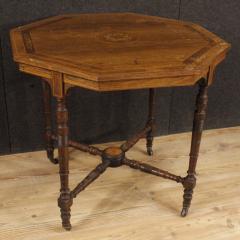 English octagonal inlaid table from the 20 - 4127116