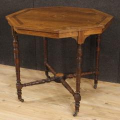 English octagonal inlaid table from the 20 - 4127117