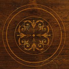English octagonal inlaid table from the 20 - 4127122
