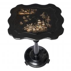 English papier mach tilt top candle stand 1860 - 2324896