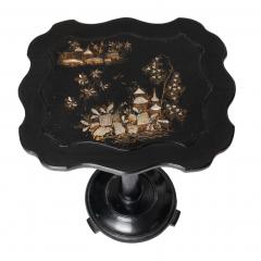 English papier mach tilt top candle stand 1860 - 2324897