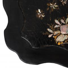 English papier mach tilt top candle stand 1860 - 2324898